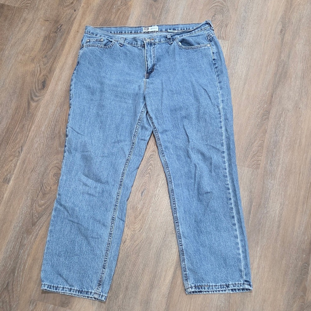 Faded Glory Classic Fit Women Medium Wash High Rise Straight Leg Blue Jeans 12